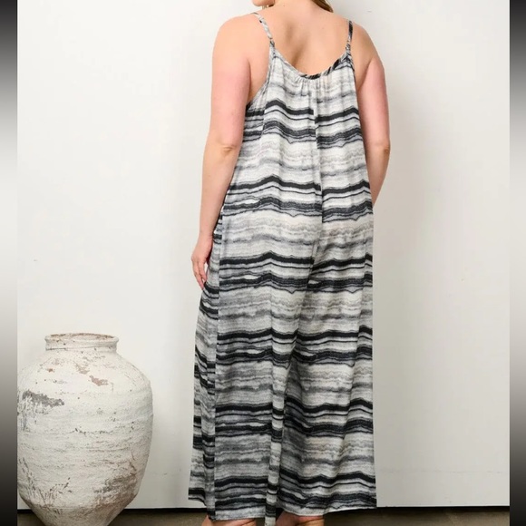 Soledad Tie-Dye Wide Leg Jumpsuit w/ Pockets - Picture 2 of 4